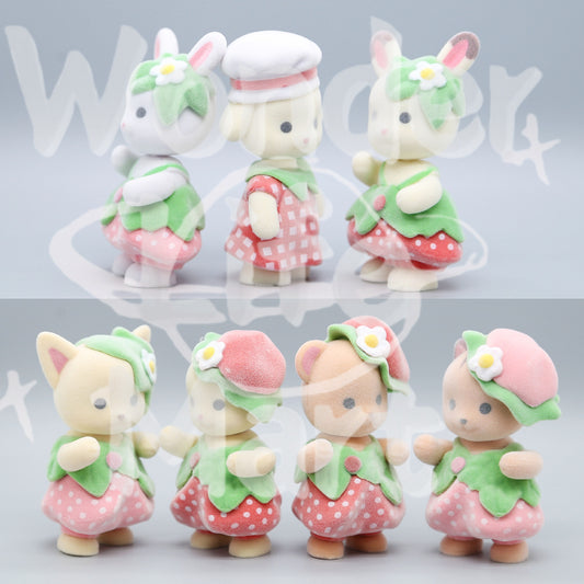 Cute strawberries Senbelle Fuzzy Desktop decorative ornaments Pen Toppers