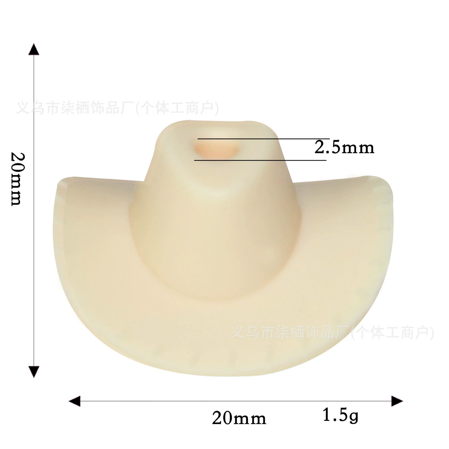 Cartoon 3D model Silicone beads Cowboy hat beads Desert style