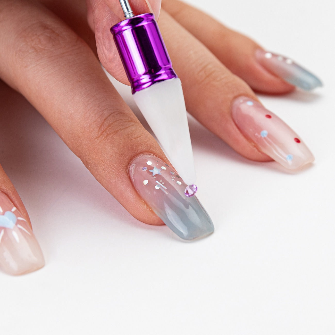 Nail polish remover head Drilling pointer Wax tip Point crayon Double point drill crayon-wax tip wax head