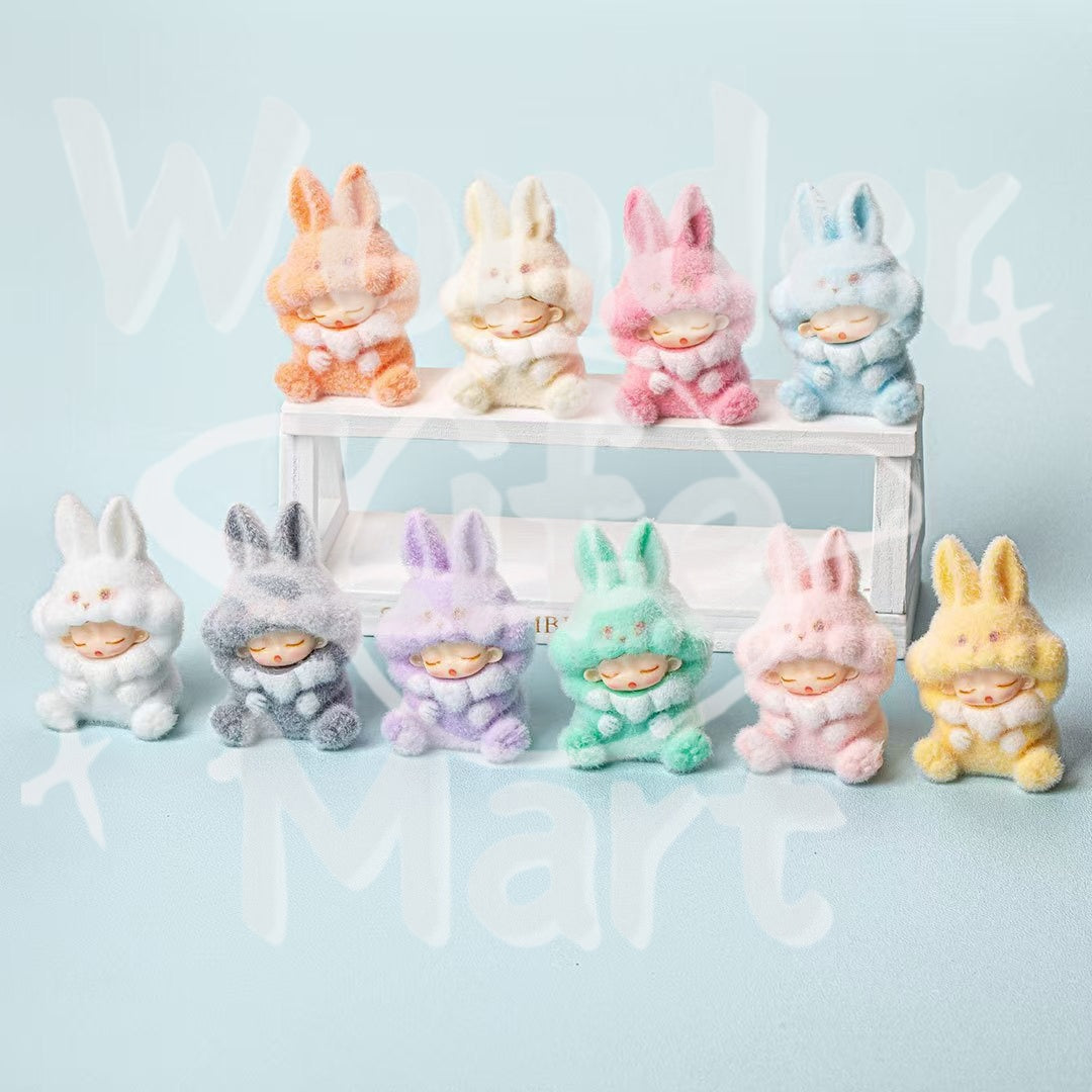 Yunmeng Little Rabbit Fuzzy Flocking Desktop ornament Keychain pendant Pen Toppers