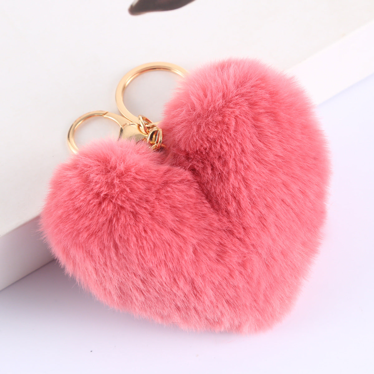 Heart ball Ordinary Key tool Heart pendant Fuzzy pendant Heart pendant Random Mix 9~10cm Silver 4-link chain lobster clasp