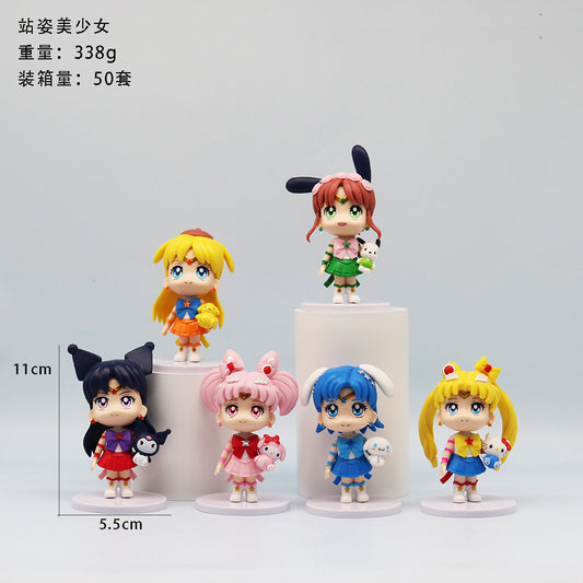 diy pen topper sailor moon with sanri doll figure