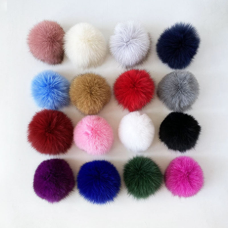 Fuzzy pendant Fuzzy ball diy pom pom Fox hair Random Mix 80mm