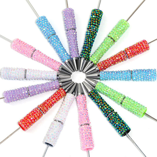 rhinestone Rotate the beads DIY creative gift pen Random Mix