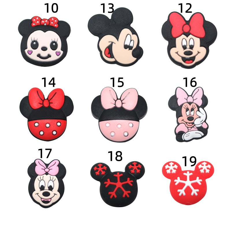 Sanrio hk Rubber bead DIY jewelry Silicone beads 3d Micke Soft silicone beads