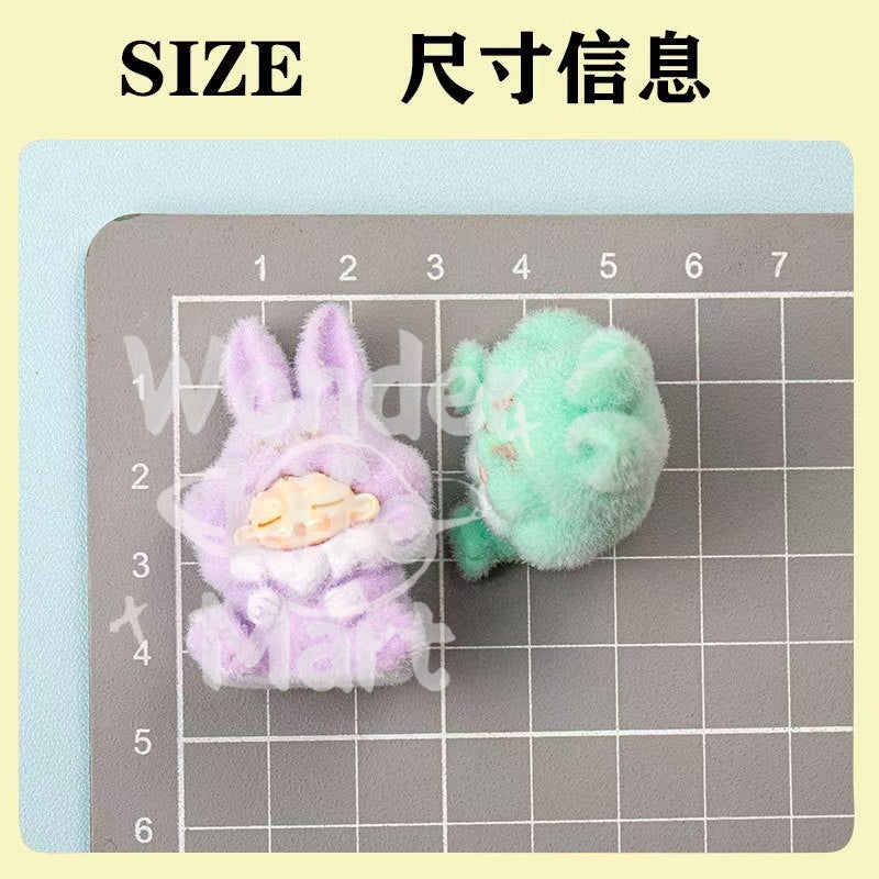 Yunmeng Little Rabbit Fuzzy Flocking Desktop ornament Keychain pendant Pen Toppers