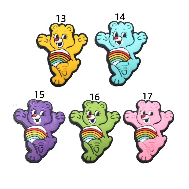 Cartoon animation silicone beads DIY silicone beads Rainbow Bear Silicone Beads