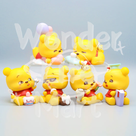 Cute "Q version" "Doll" Winnie the Pooh gacha Cartoon diy pendants Cake decoration Pen Toppers
