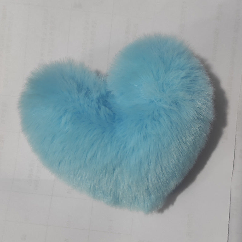 Heart ball Ordinary Key tool Heart pendant Fuzzy pendant Heart pendant Random Mix 9~10cm Silver 4-link chain lobster clasp