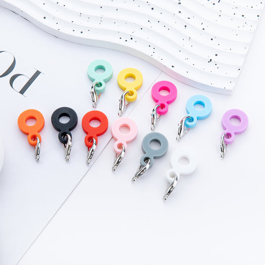 DIY Silicone rubber Straw Pendant Applicable to 8mm-10mm Silicone pendant for water cups anRandom Mixd straws