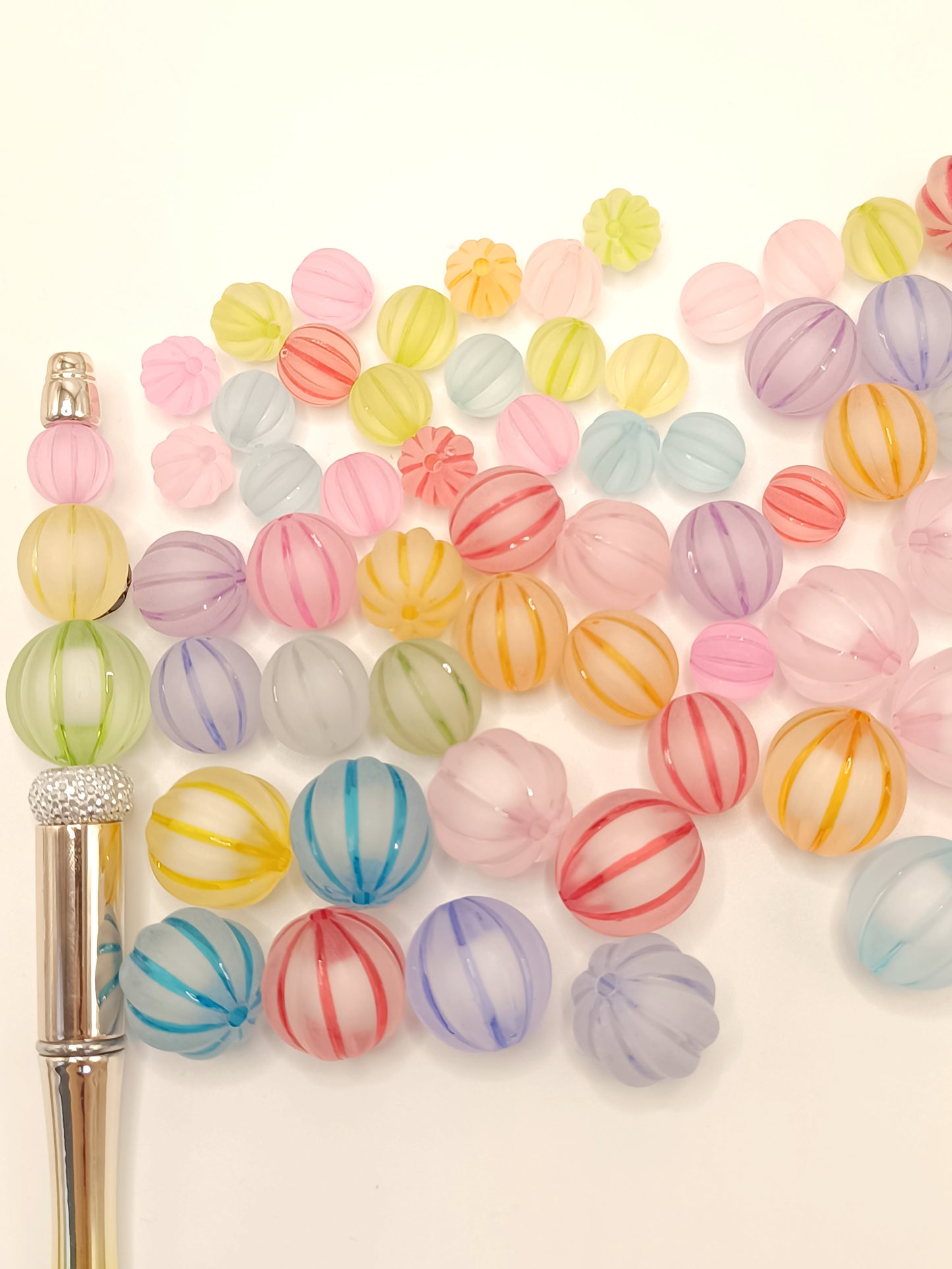 Pumpkin Bead Lantern Bead Colorful Frosted Acrylic Pumpkin Bead (11mm &16mm &20mm)