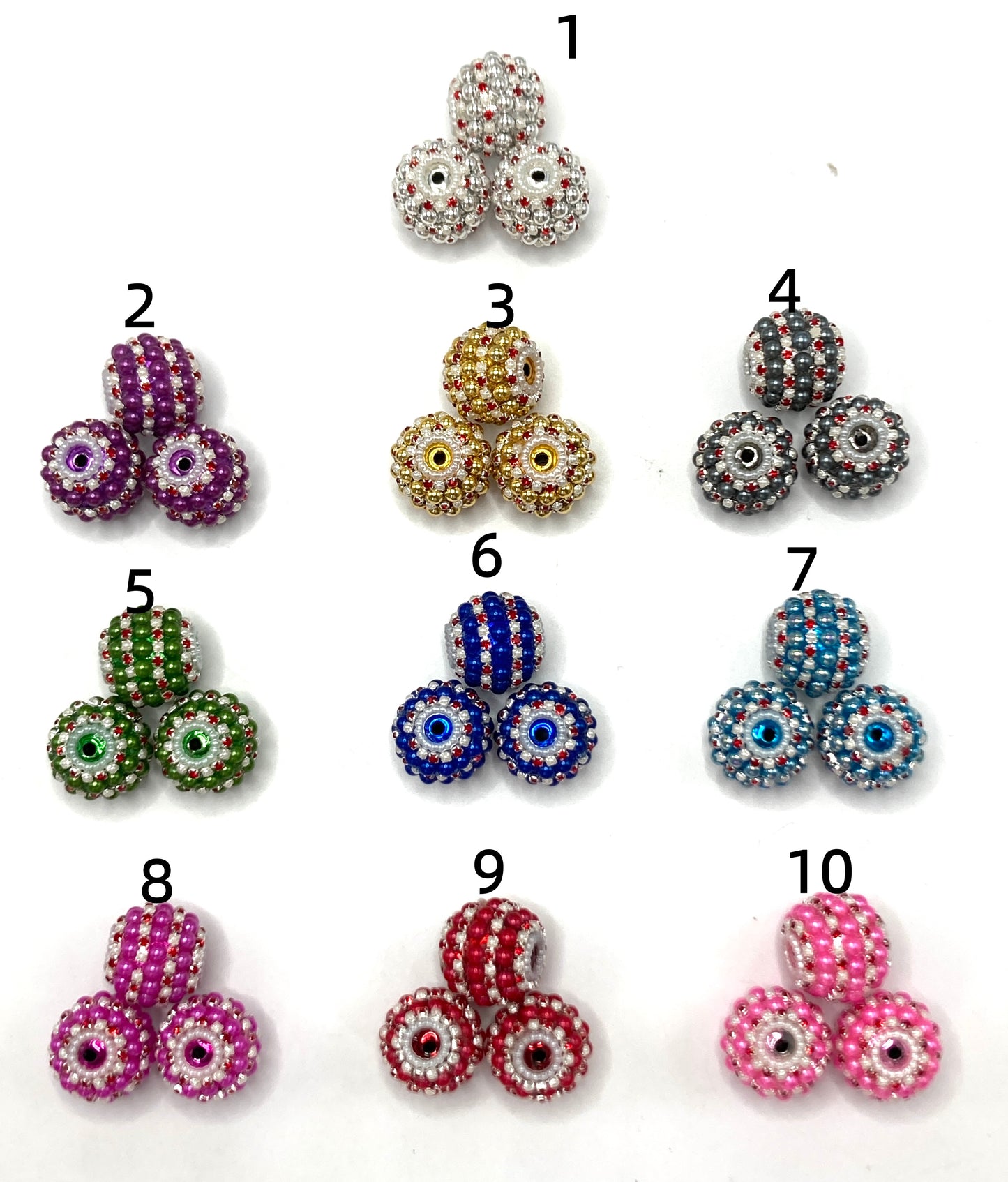 Fancy Beads Pearl Bubble Pearl rhinestone chain Pearl gasket Random Mix 22mm