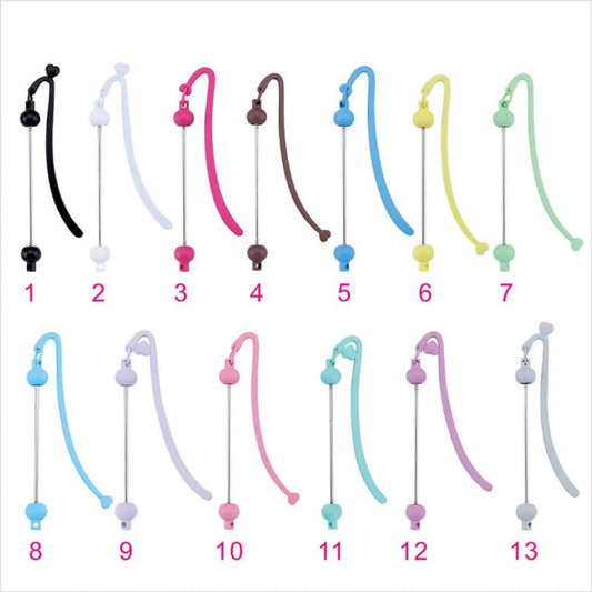 diy beadable beaded plastic bookmark Metal Beadable Book Mark DIY