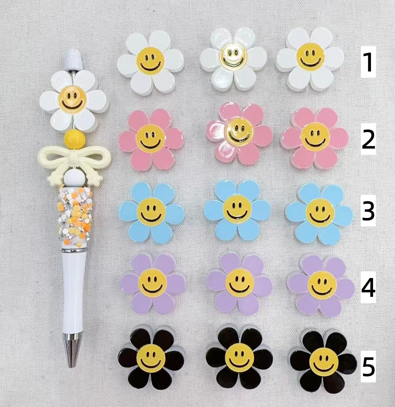 Acrylic Chrysanthemum Sunflower Multicolored petal beads Random Mix