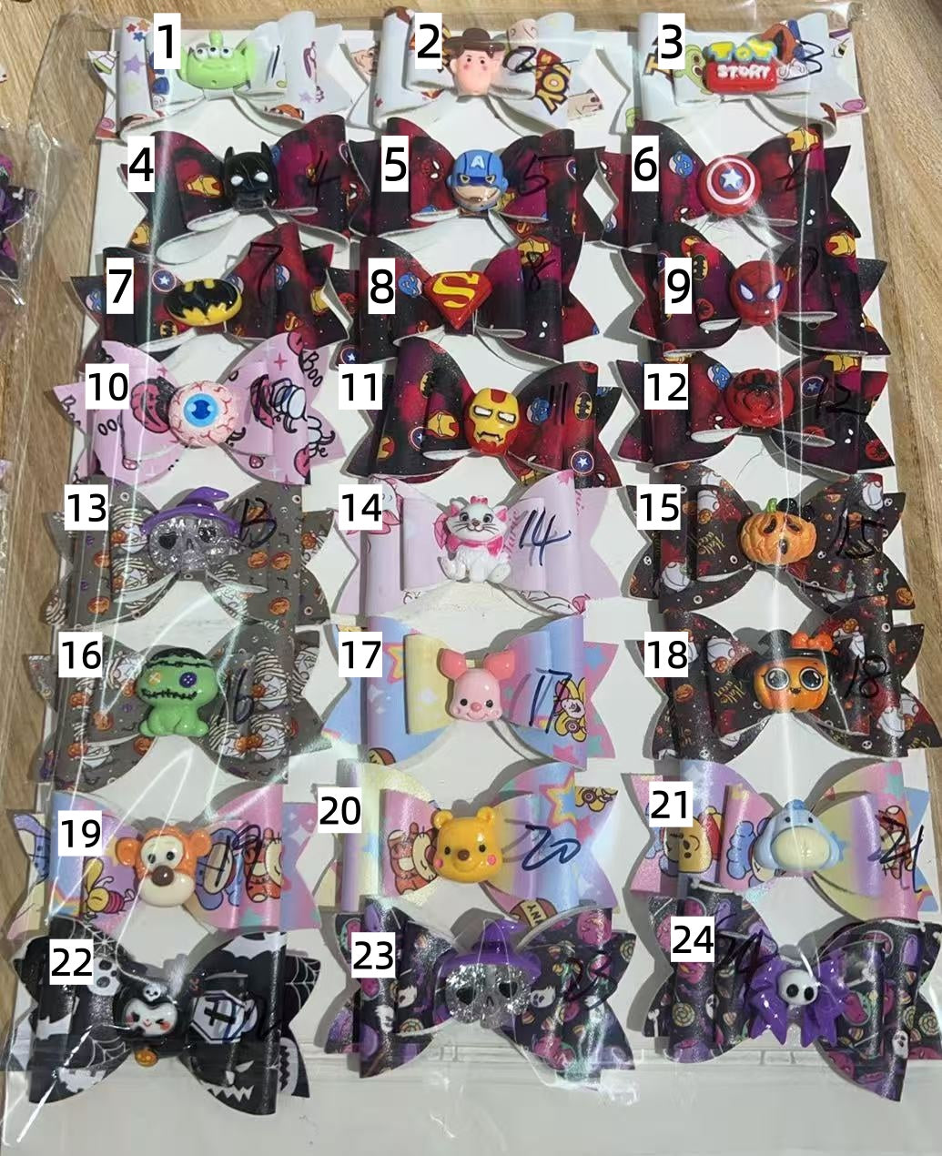 Cartoon comic bow DIY accessory The Avengers Anime characters / Film and television characters Printed bow