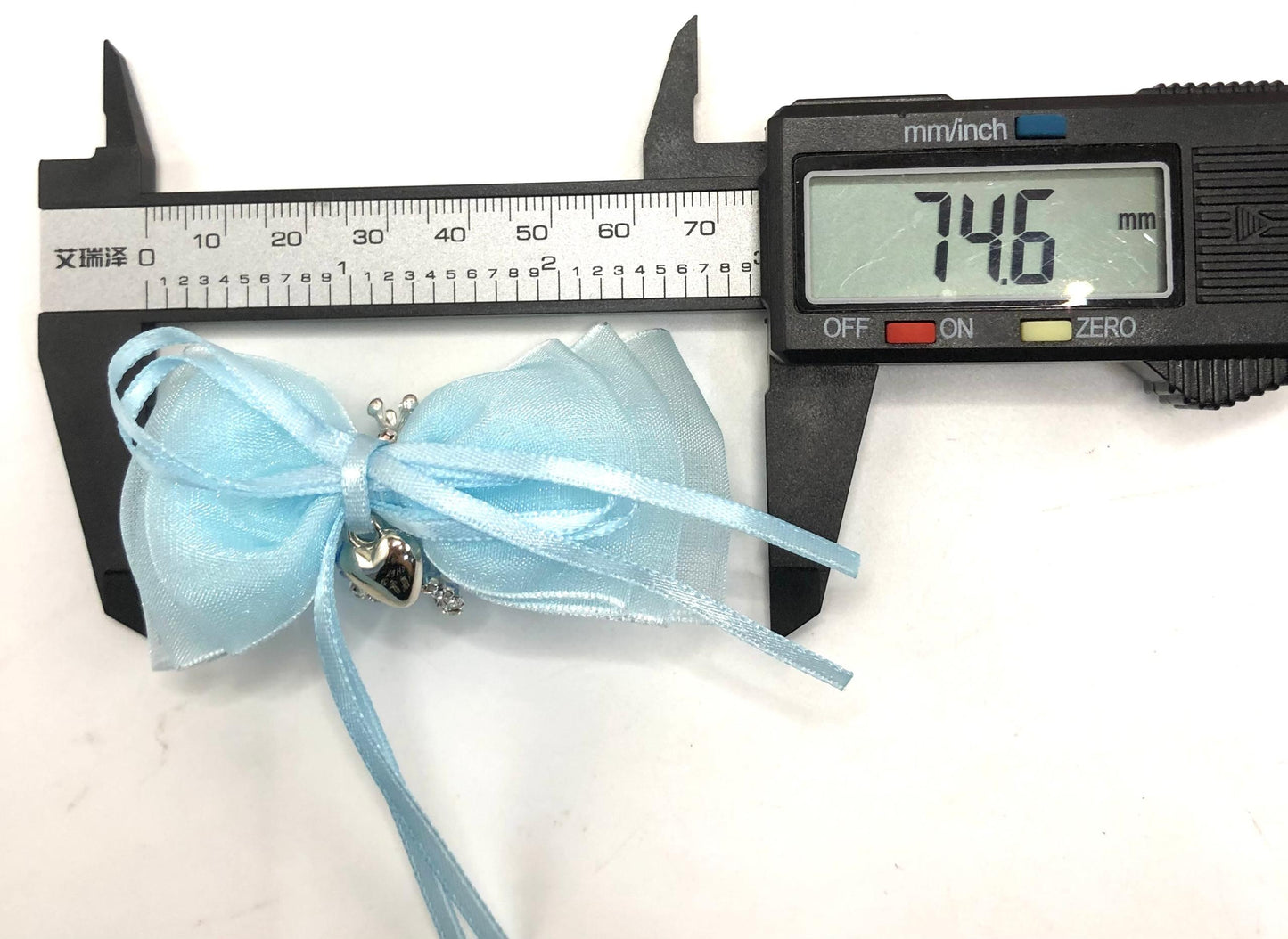 fancy bead craft with crown organza bow satin ribbon knot,ornament with pearl and sugar stone, delicate handcraft ,randon mix color