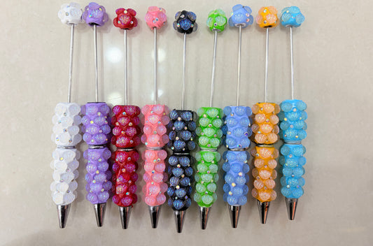 Clay bead stringing pen glitter seashell sea shell Rhinestone Random Mix