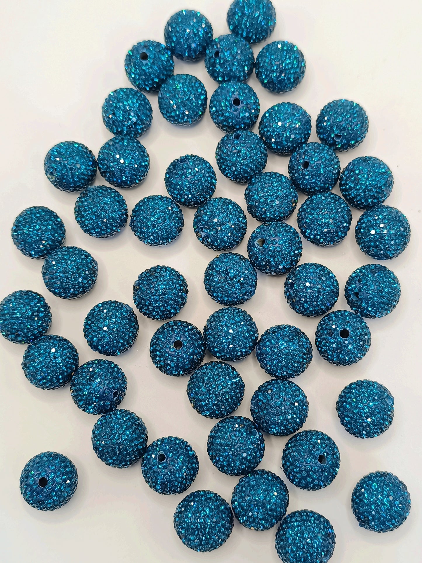 Clay Beads Colorful  with Diversely Rhinestones,20mm