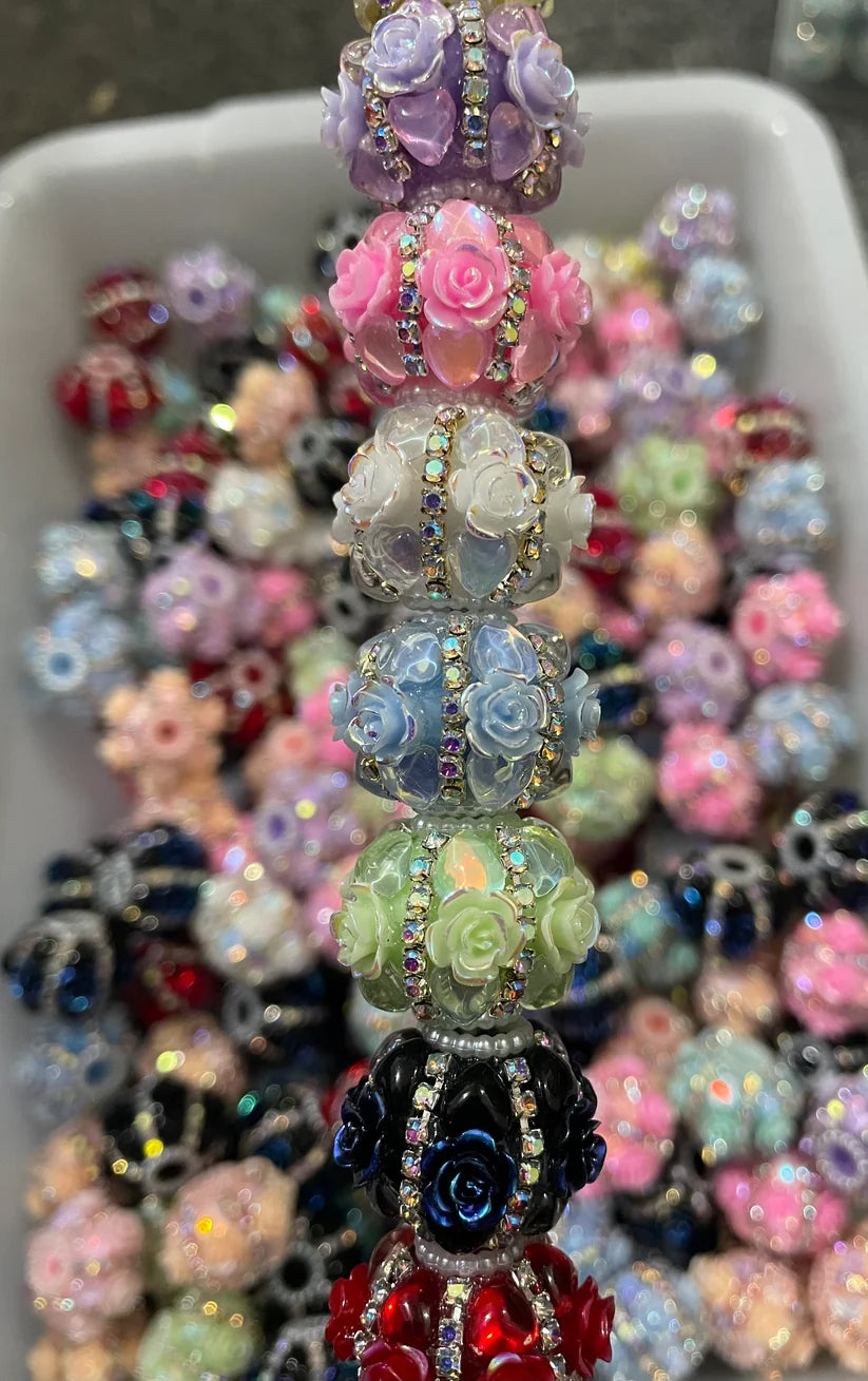 Fancy Beads Flower beads Rhinestone Chain Heart Pearl Spacer Beads Random Mix