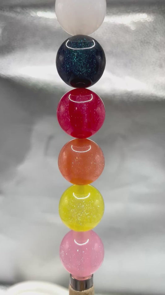 acrylic glitter Lava beads Translucent acrylic beads 20mm