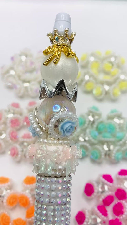 Interval beads Jutuo spacers Rose metal-spaced beads Pearl ring Round bead pendant Random Mix 18mm
