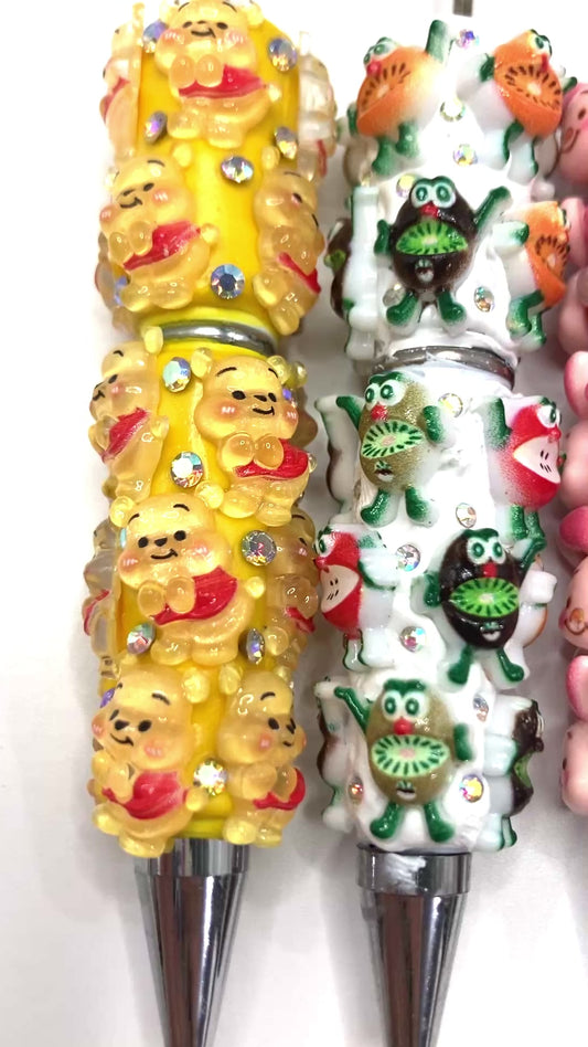 Clay Bead Pencil DIY Bead Pen Winnie the Pooh Tigger Eeyore piglet Random Mix