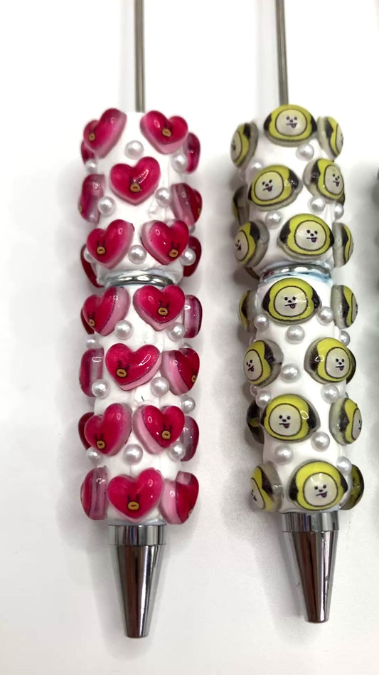 DIY Bead Pen Emotion sticker pen Rabbit Little Bear Heart Sloth Cute Bead-Pen Random Mix