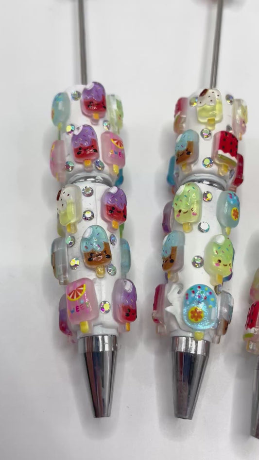 DIY Ceramic Clay Cartoon Bead  summer Ice cream Ice lolly Ice cream stick Random Mix