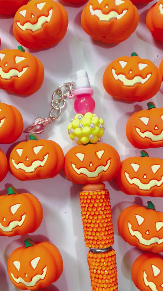 Silicone beads Halloween Series Pumpkin-shaped beads Pumpkin lantern 30mm