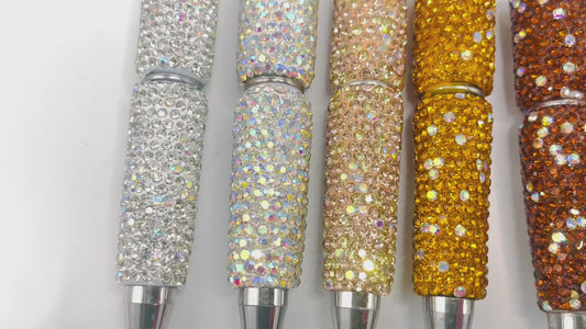 #1-#37 AB color clay rhineston pens diy pens Diy Rhinestone beadable pen Rhinestone pen Bling pen solid color Random MiX