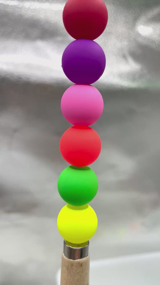 Acrylic beads Neon color Matte Acrylic fluorescent color beads 16mm