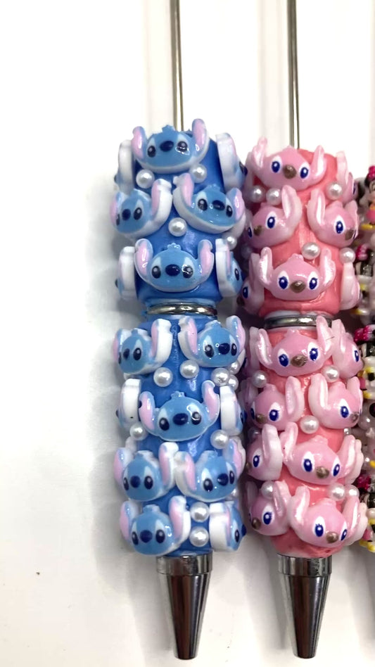 DIY Bead Pen Clay toy cartoon cute bead pen Anime character beading pen Random Mix