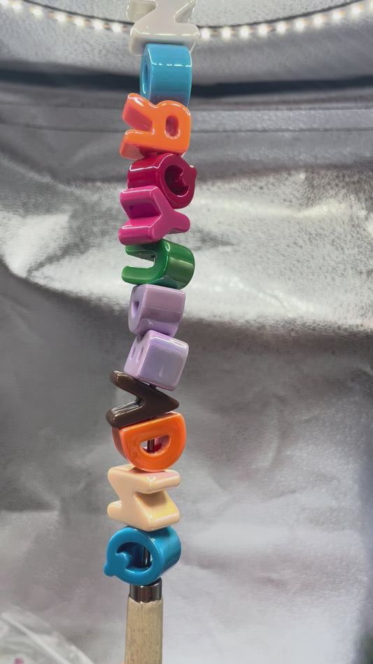 Acrylic beads Acrylic letters uv Can be worn as a bracelet or strung together as a necklace.