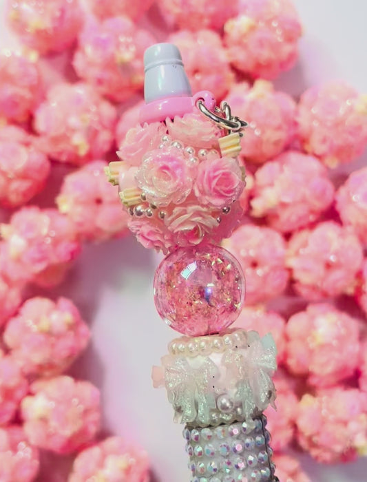 Beaded beadable Pearl beads Heart Rose flower ombre glitter glitter beads