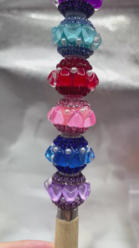 Fancy Beads Neon colors Rhinestone Colored chain Heart Pearl Spacer Beads Random Mix