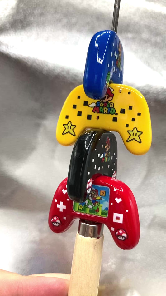 Acrylic beads Sound game controller beads Super Mario 39mm Random Mix