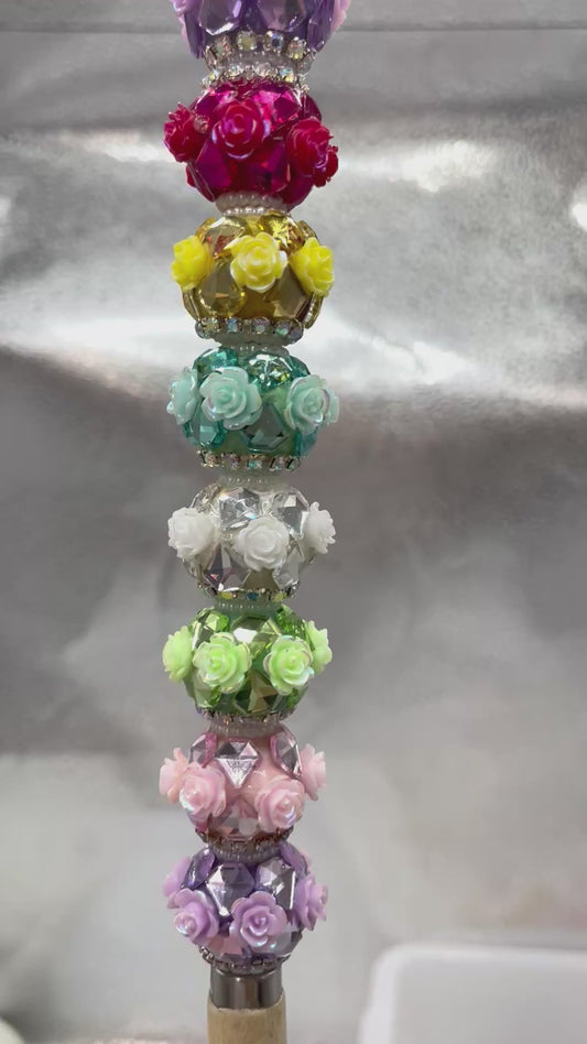 Acrylic beads Rose flower Diamond glass mirror Chain Pearl gasket The gold and silver chains together (Special-price beads)