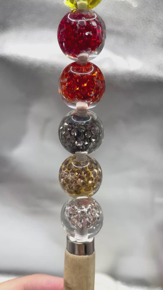 Double-layer beads Clay beads Rhinestone 16mm