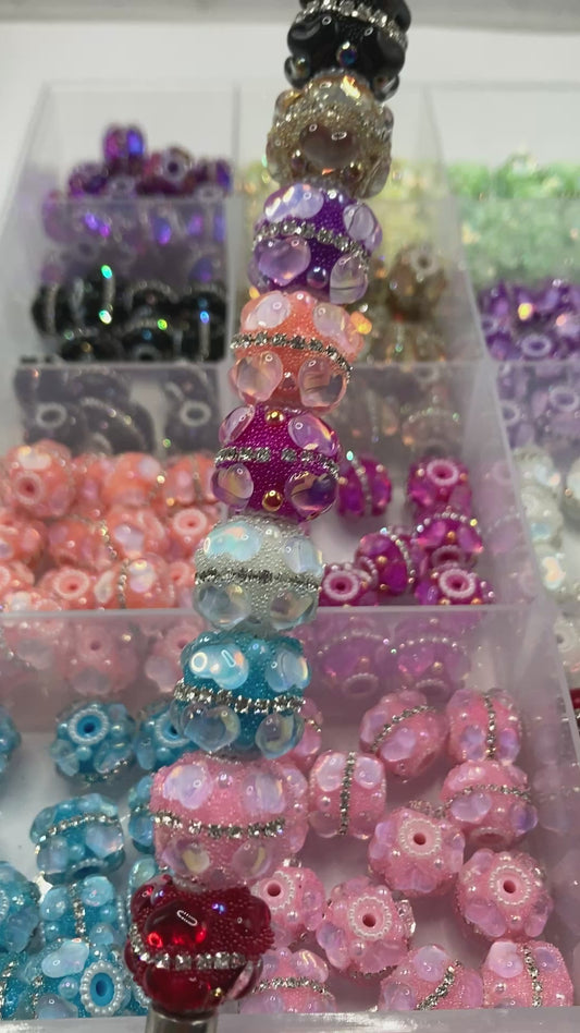 Fancy Beads Bubble Chain beads Heart-shaped acrylic bubble chain with beads Random Mix