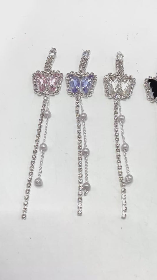 Diy craft with charms dangle Pendant Butterfly Brogue (a type of knot) Pendant Crystal pendant Random Mix