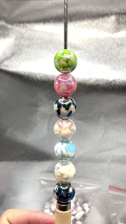 Acrylic beads Colored bead-like particles Particle Fine granular beads 16mm