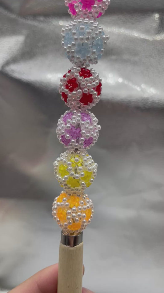 Acrylic beads Bubble Pearl Pearl Translucent acrylic beads 18mm Random Mix