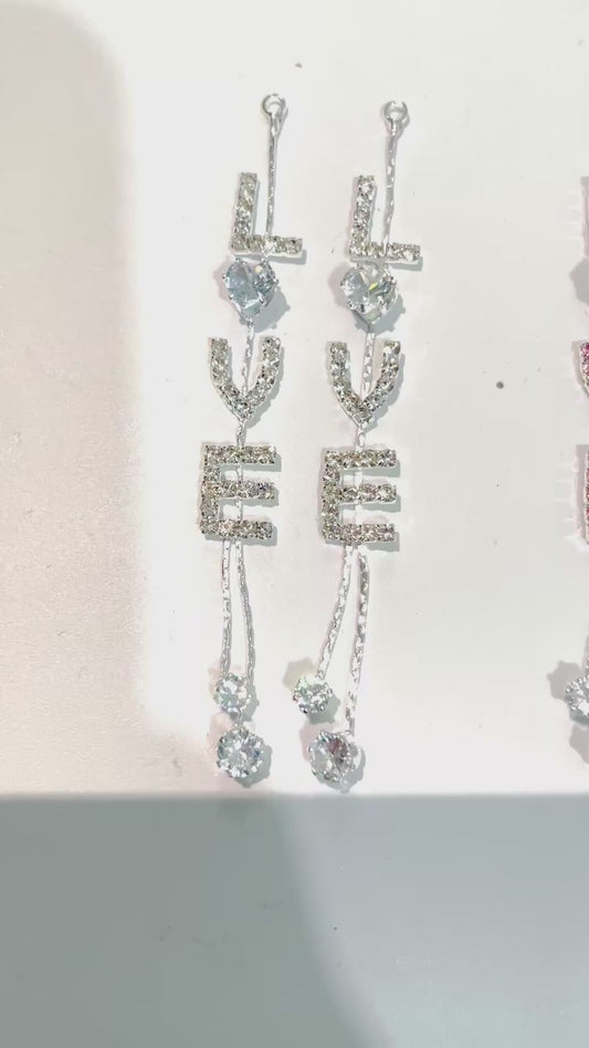 Chain The letter "love" DIY decorations Rhinestone pendant English letters DIY accessories Random Mix