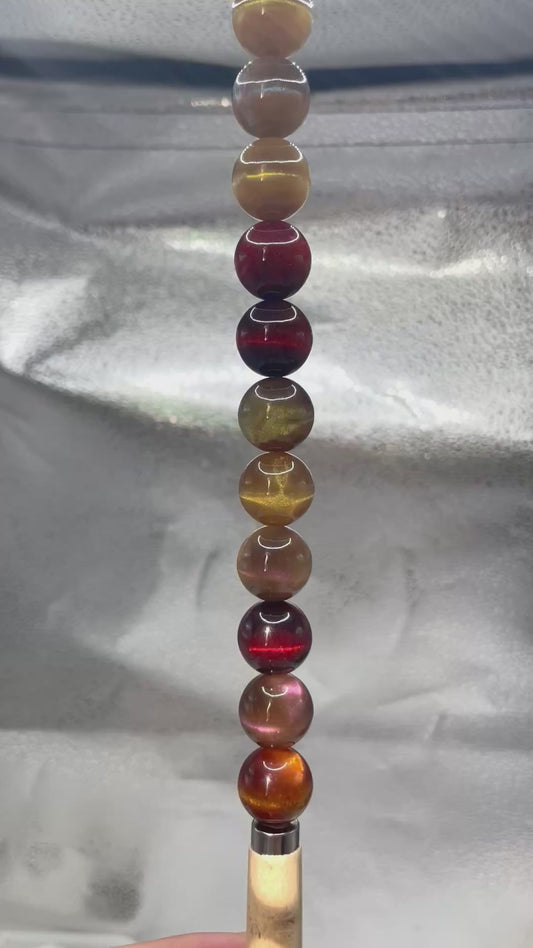 Cat's eye beads Dark color scheme glitter Retro beads Coffee color series 16mm