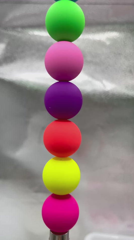 Acrylic beads Neon color Matte Large-sized neon frosted DIY beaded necklace 20mm Random Mix