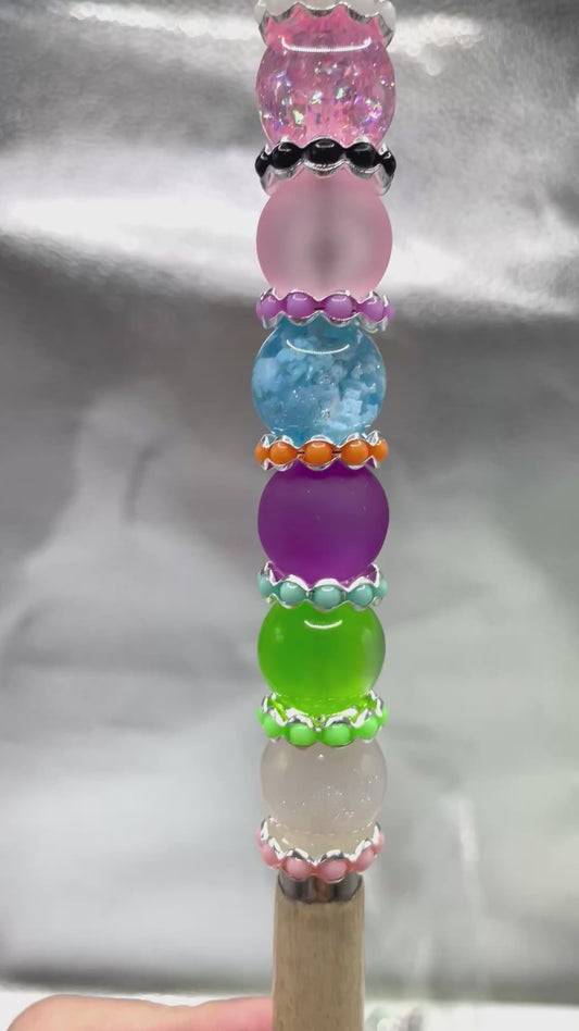 Spacers Colored pearl gasket Interval beads Pearl metal gasket Bordering on silver 16mm