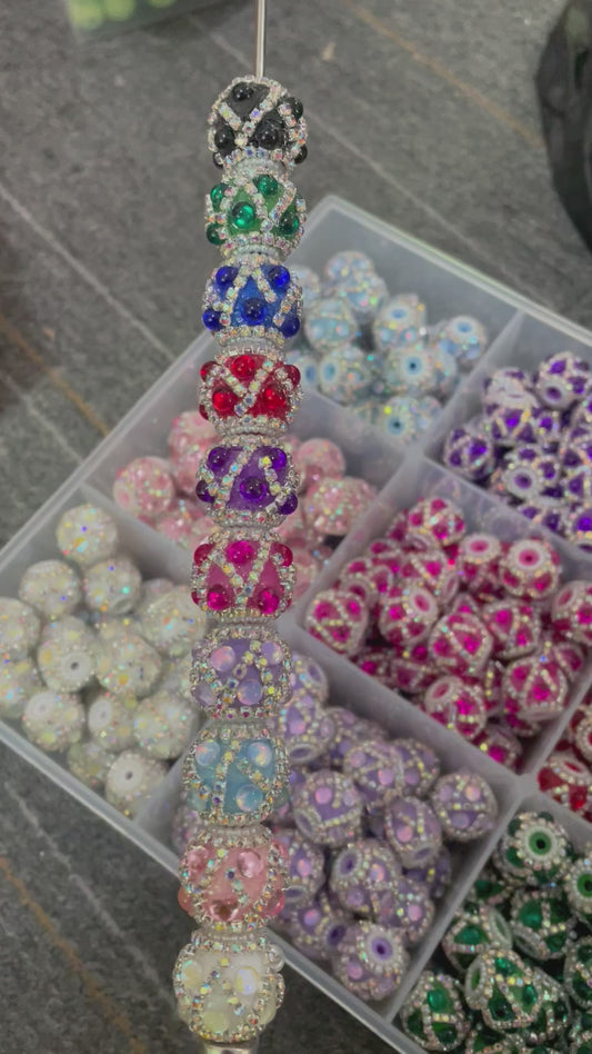 Bubble bead with chain metal uv color