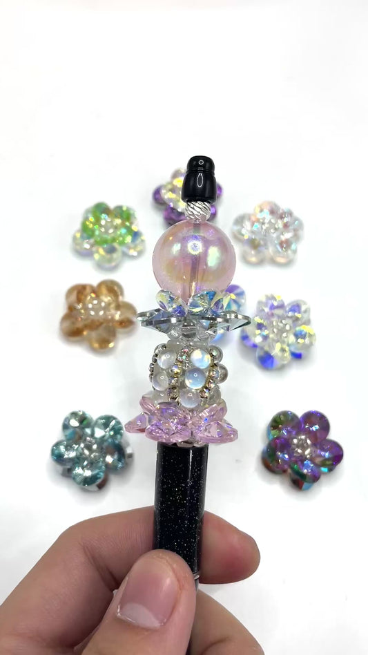 Weaving crystals Rhinestone Colorful crystals Gemstone flower Crystal woven flowers Random Mix