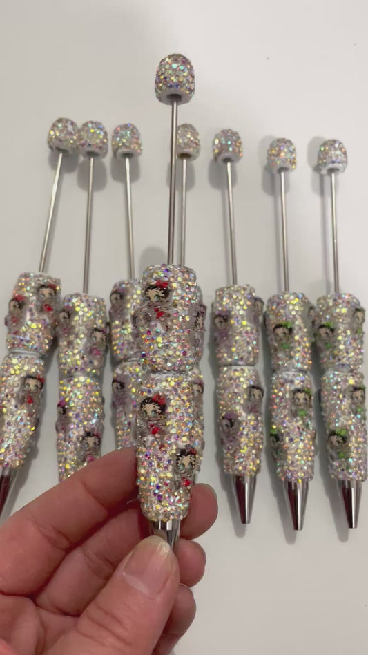 Diy with beaded beadable Betty boop pen rhinestone pen fancy pen
