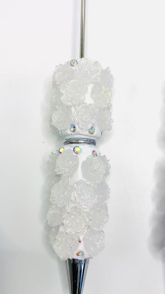 Clay pen Clay Bead Pencil Variable-color flowers UV-reactive colored flowers Light-changing flowers Rose flower beaded pen